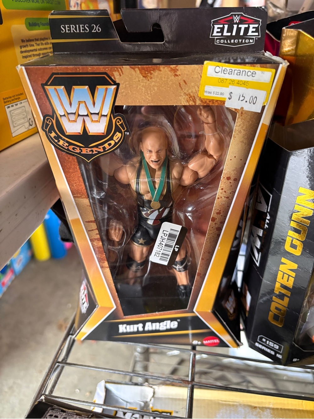 Nwt WWE Legends Series 26 Kurt Angle Action Figure - Gold/Black